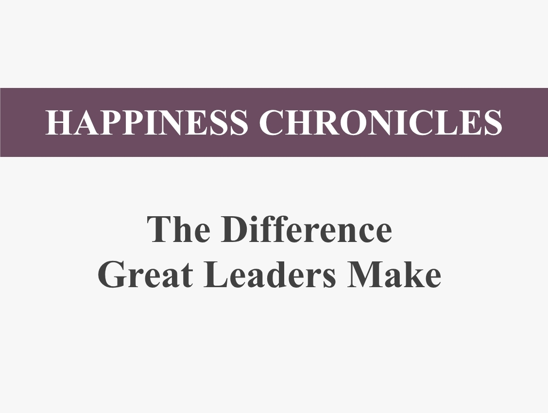  Happiness Chronicles: From Care to Capability, Leading with Purpose